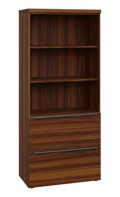 SIN 5 - 82ZN kancelářská skříň, 2-zásuvková/nika, 1820x800x400, ořech královský